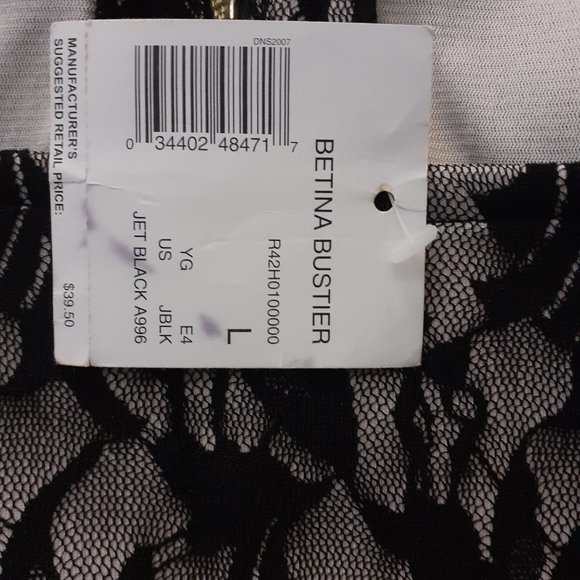 Black Lace Bettina Bustier G by Guess - Size L - Picture 2 of 2